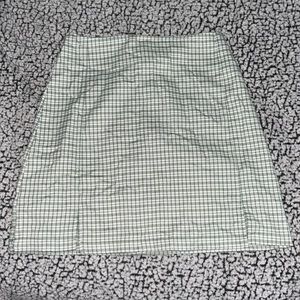 John Galt (Brandy Melville) Green Plaid Skirt